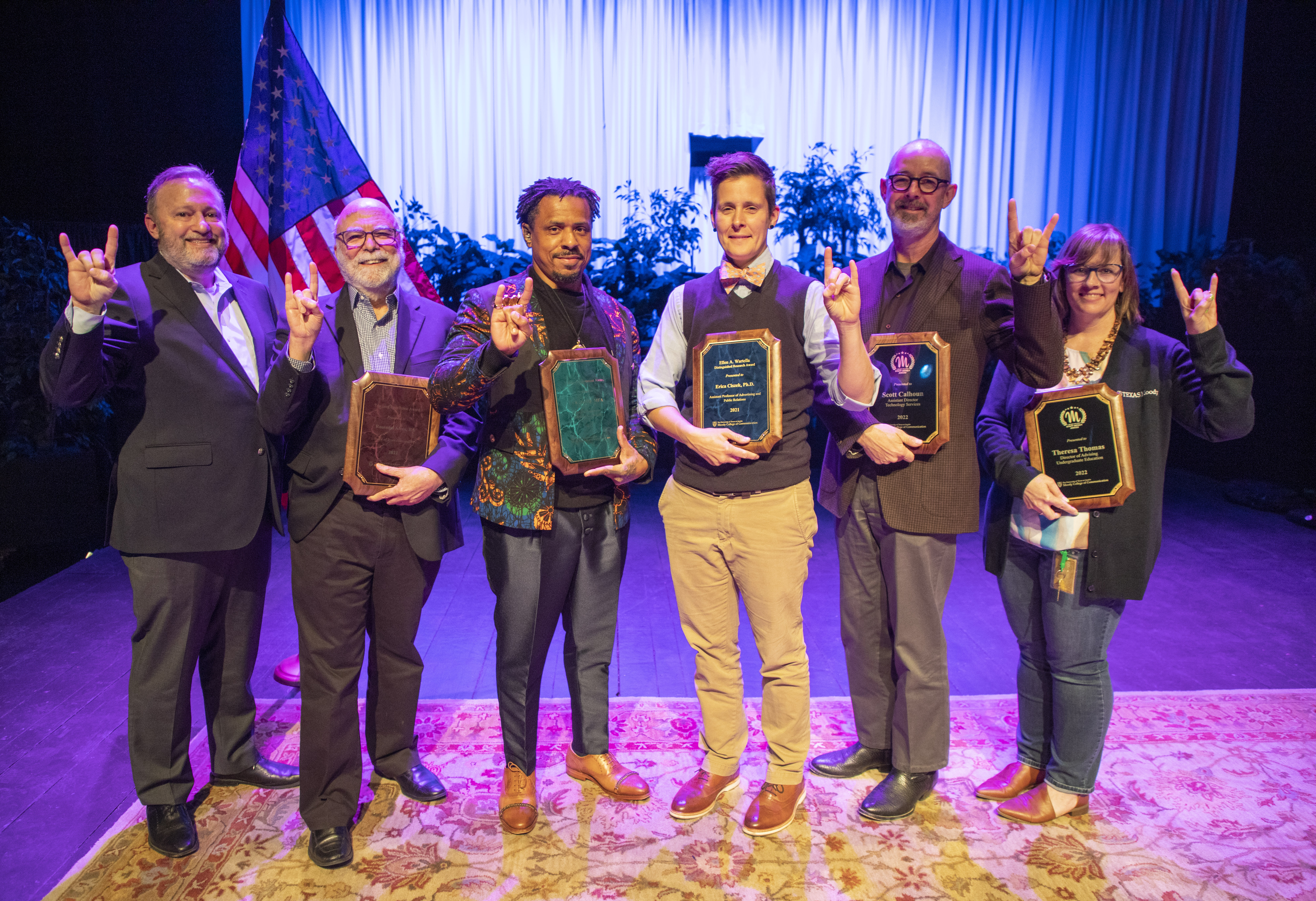 A group of faculty and staff received awards.