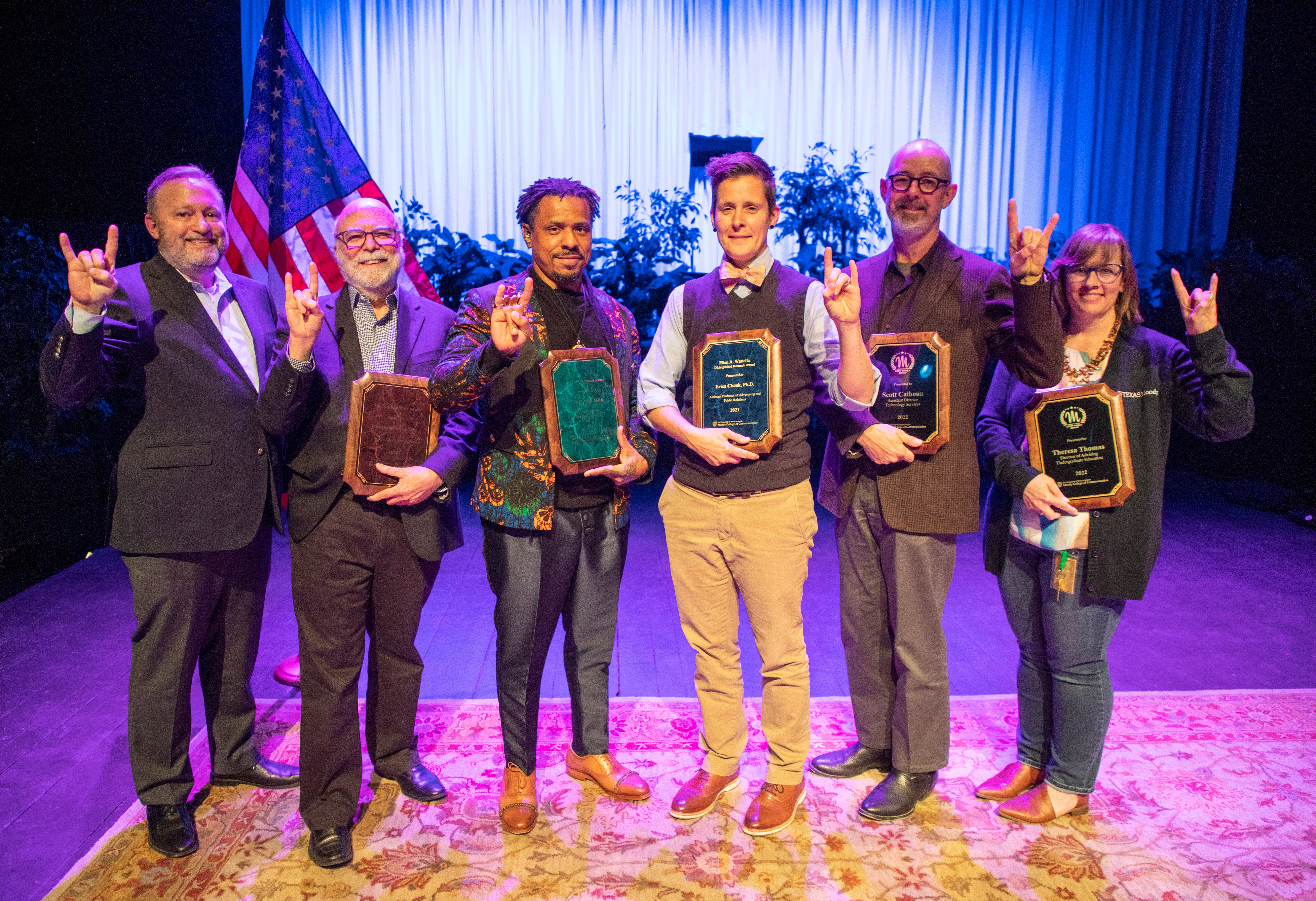 A group of faculty and staff received awards.