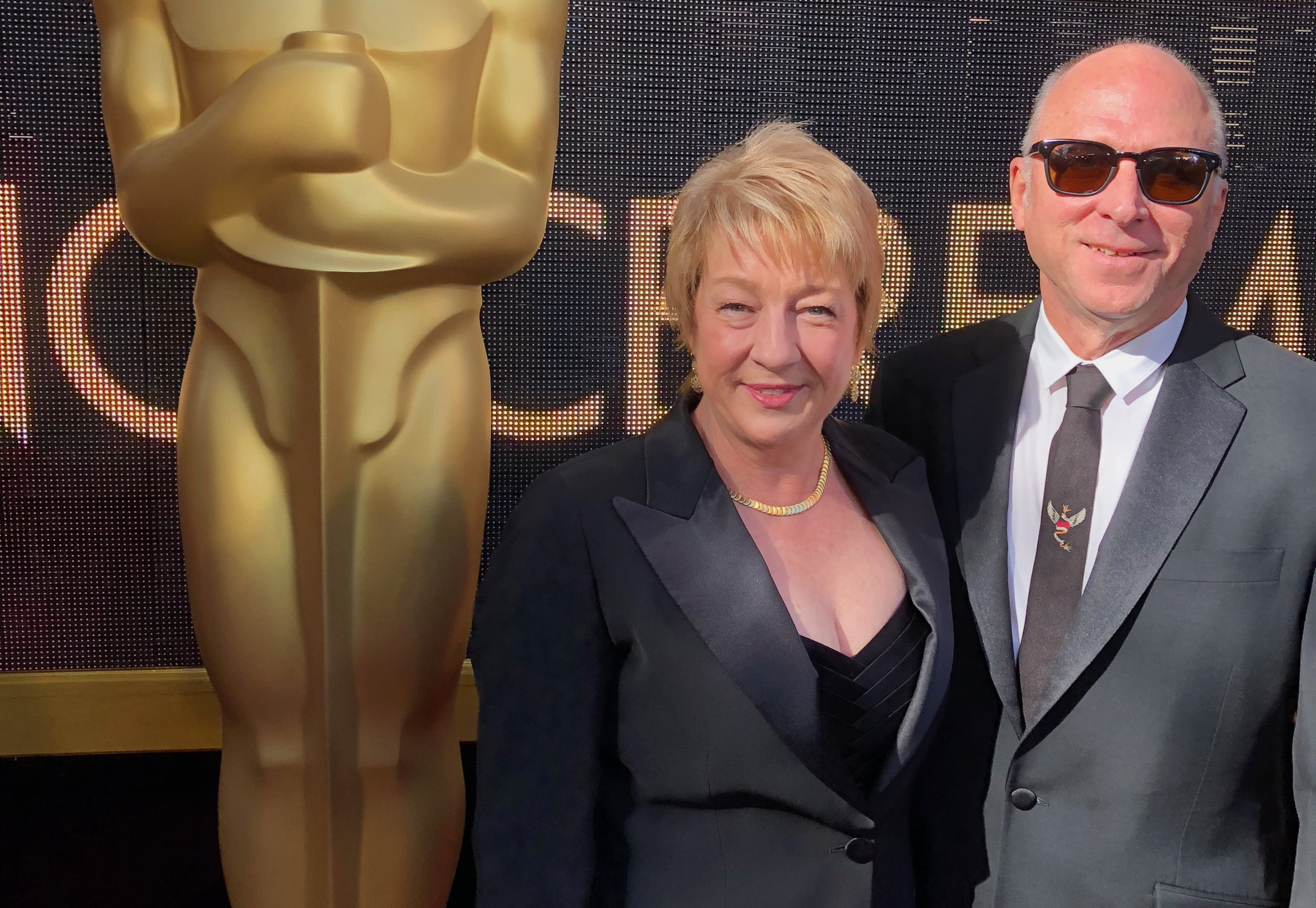 Bob Berney (right) and his wife Jeanne (left) at the Oscars.