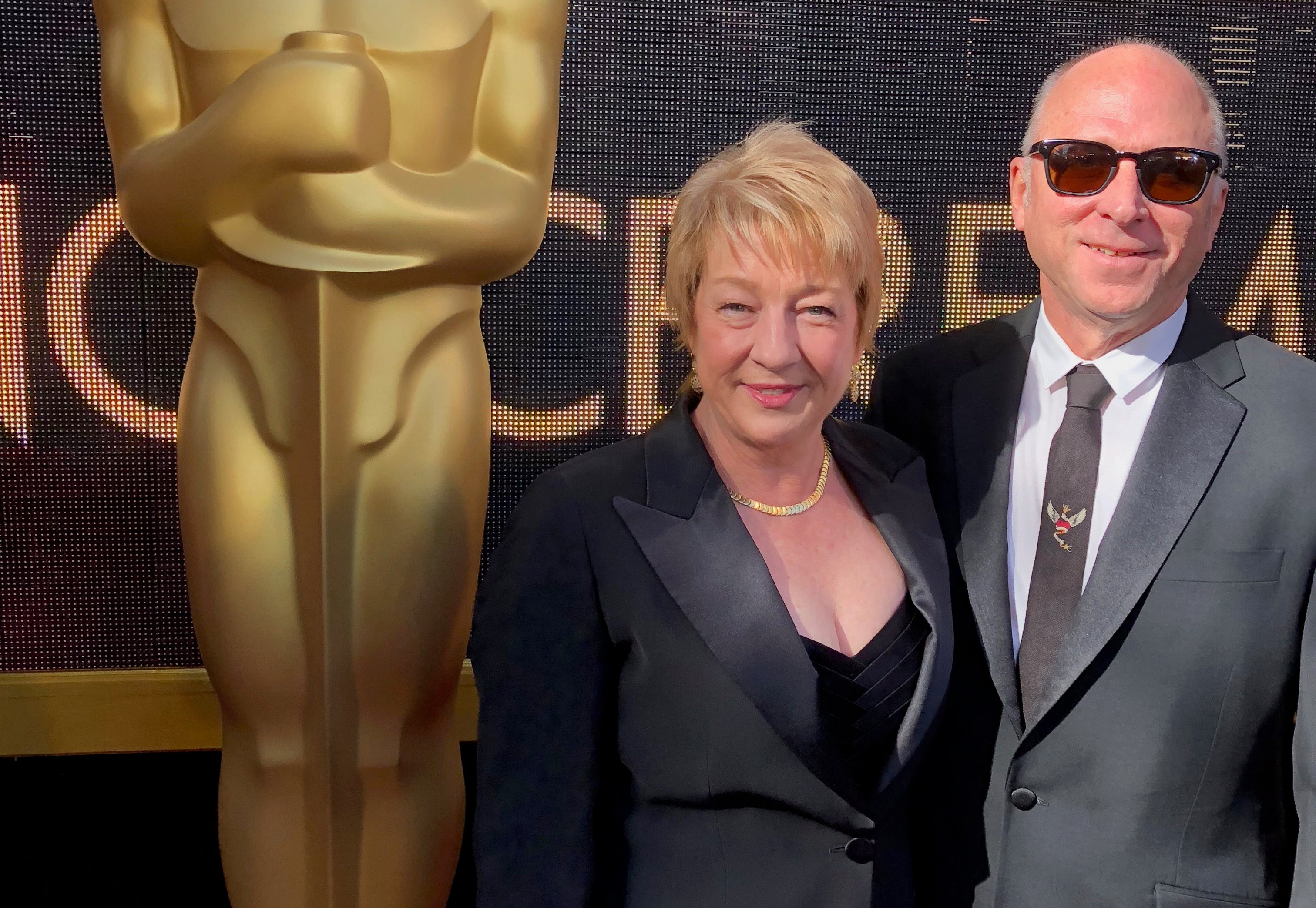 Bob Berney (right) and his wife Jeanne (left) at the Oscars.