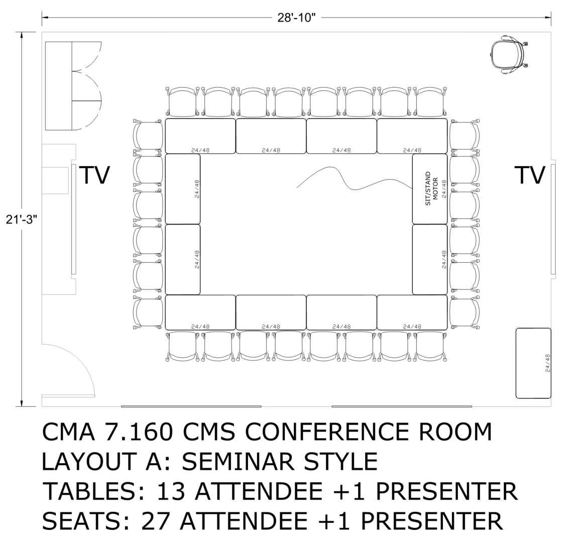 CMA 7.160 Floorplan Layout A - Seminar Style