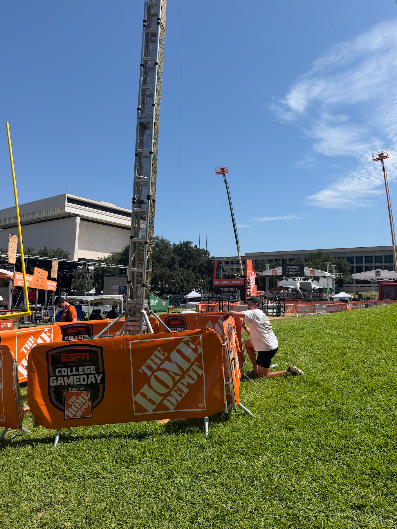 Student hanging signage