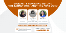 Solidarity Reporting Beyond “The Latino Vote” and “The Arab Vote”