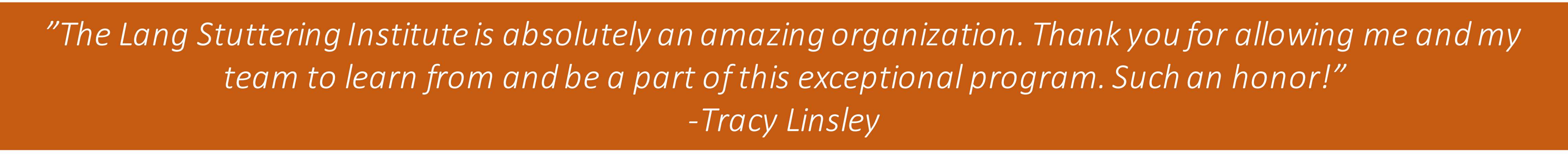 Tracy Linsley Quote
