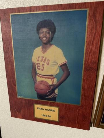 Photo of Fran Harris in Texas basketball uniform