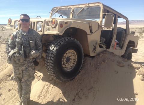 Photo of Kyle Edwards in the military