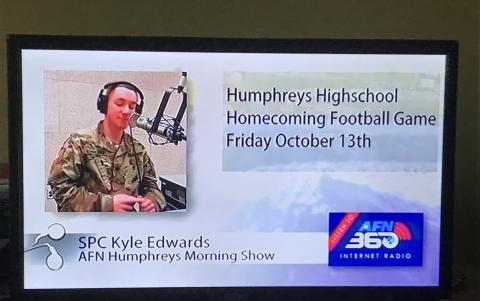 Photo of Kyle Edwards on a radio show