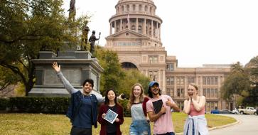 Moody College students at the Texas Capitol