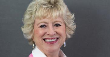 portrait of gail cooksey in a pink outfit 