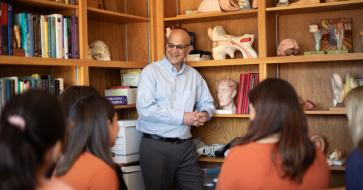 Photo of Raj Koul and students