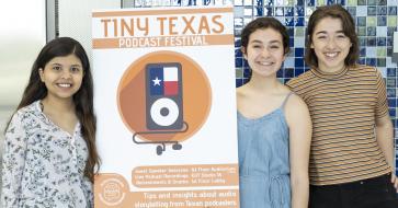 The Tiny Texas Podcast Festival was hosted at Moody College in April. Students had the opportunity to sit in on live podcast recordings and learn from professionals in the industry. 