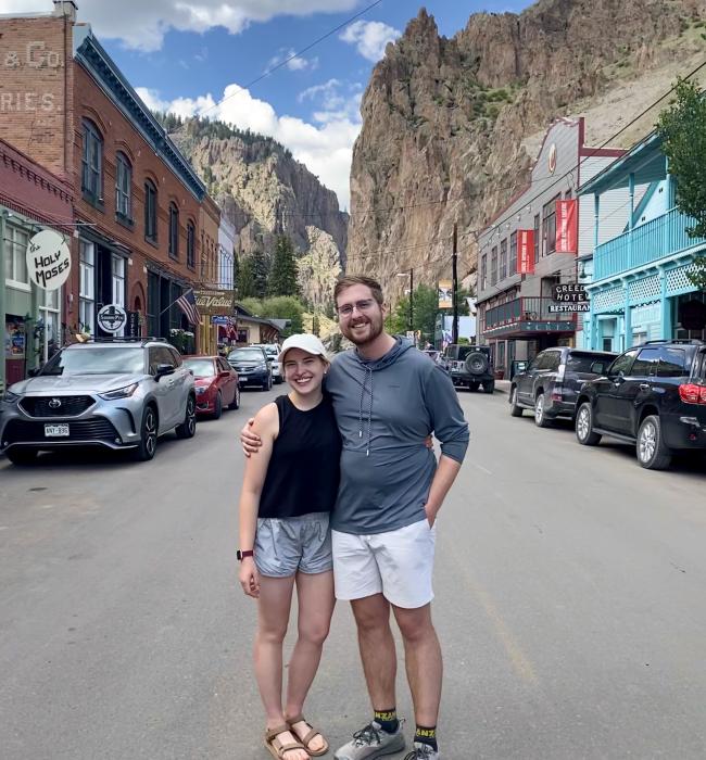 couple in mountains