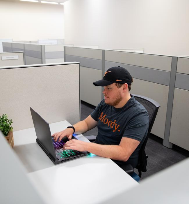 Grad student doing research
