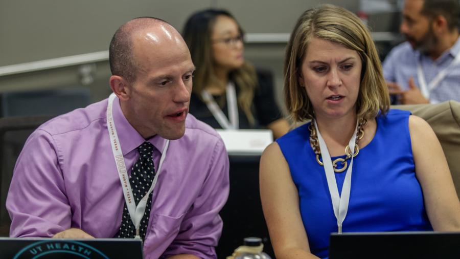 Center for Health Communication Director Mike Mackert and Deputy Director Jessica Wagner