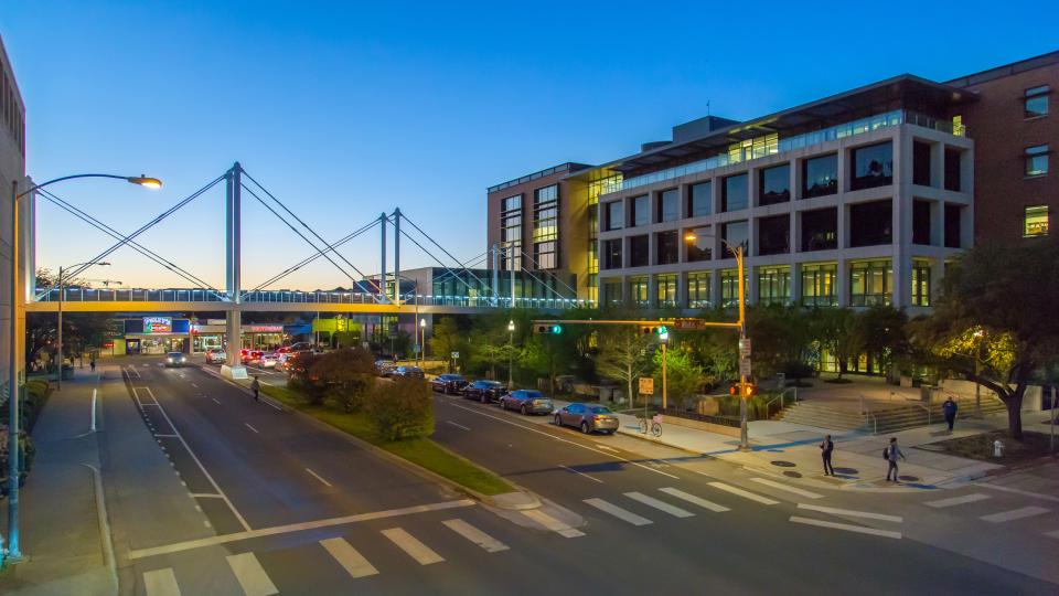Moody Bridge at night