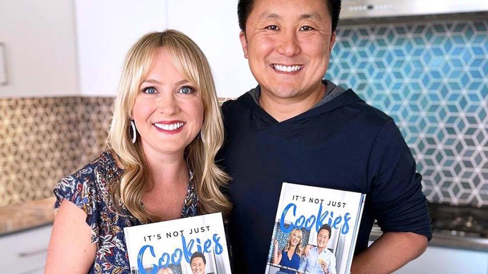Tiffany and Leon Chen show off their new book.