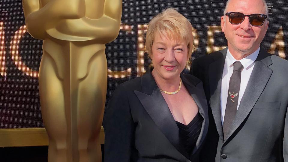 Bob Berney (right) and his wife Jeanne (left) at the Oscars.