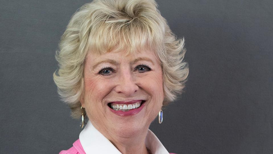 portrait of gail cooksey in a pink outfit 