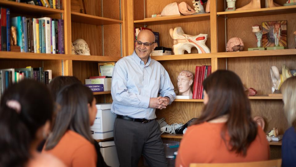Photo of Raj Koul and students