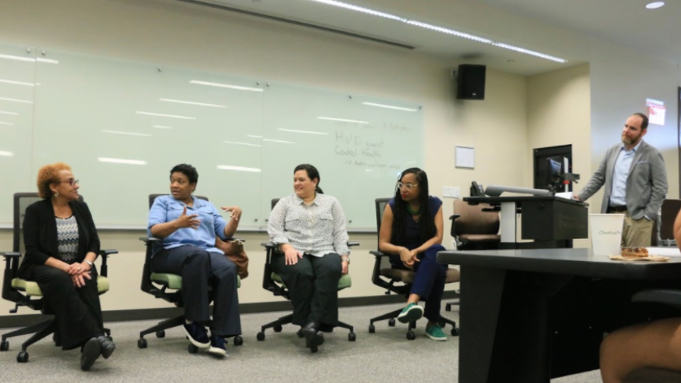 Colony Park panel talk Moody College honors program class