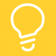 yellow background with white lightbulb icon