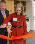 Tim and Mary Pat Nelson cut ribbon at opening ceremony