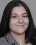 A woman with long, dark hair