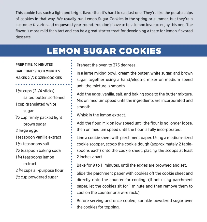 Lemon cookie recipe