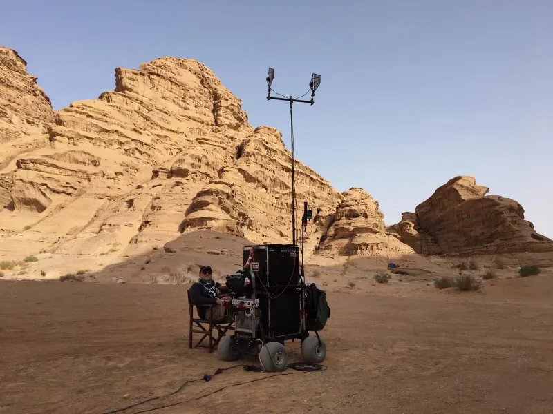 Mac Ruth on the set of Dune.