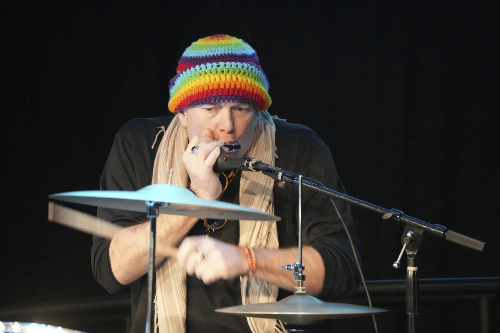 Instructor John Peyton Playing Harmonica