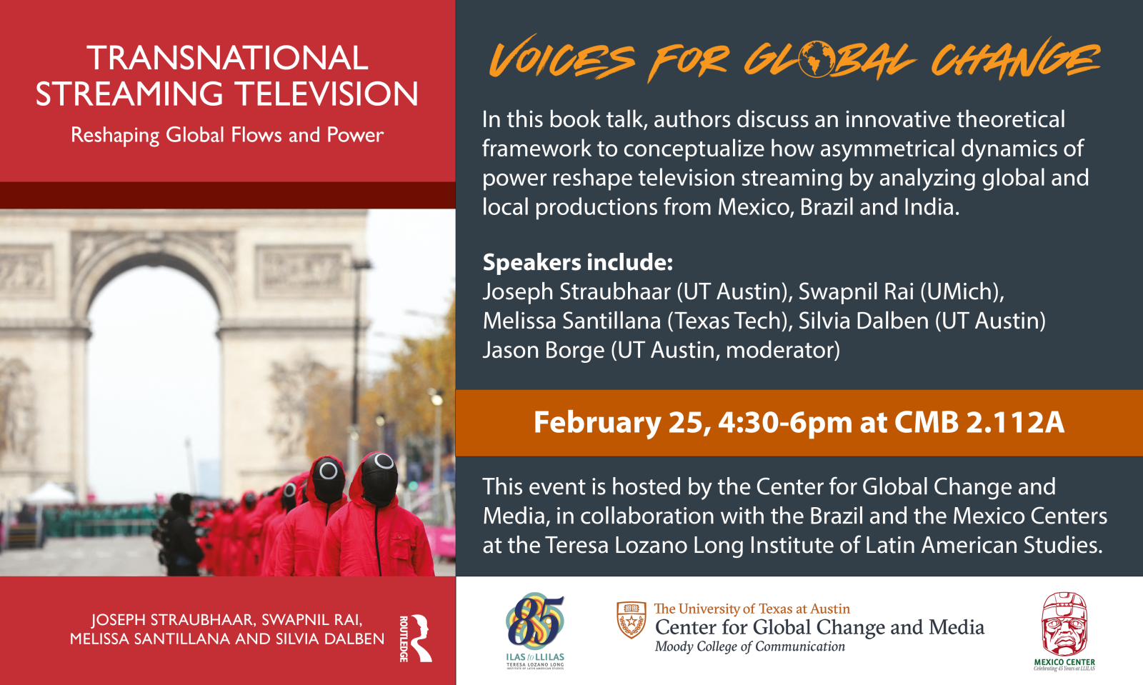 Voices for Global Change book talk with co-authors of Transnational Streaming Television: Reshaping Global Flows and Power