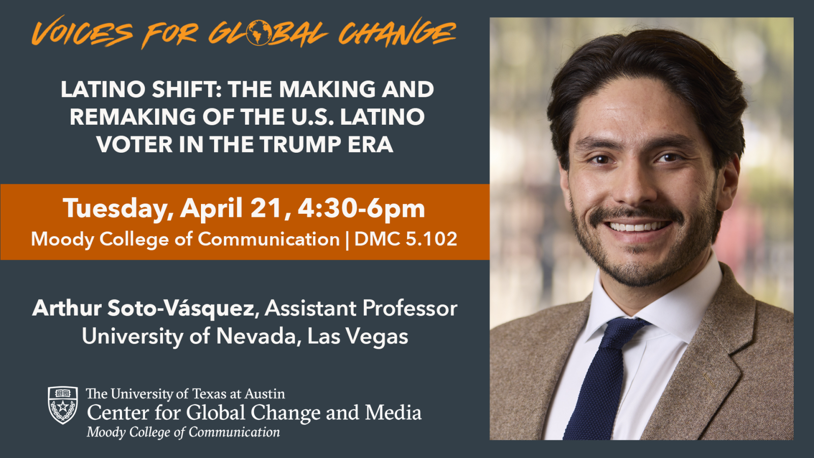 Voices for Global Change keynote with Dr. Arthur Soto-Vásquez