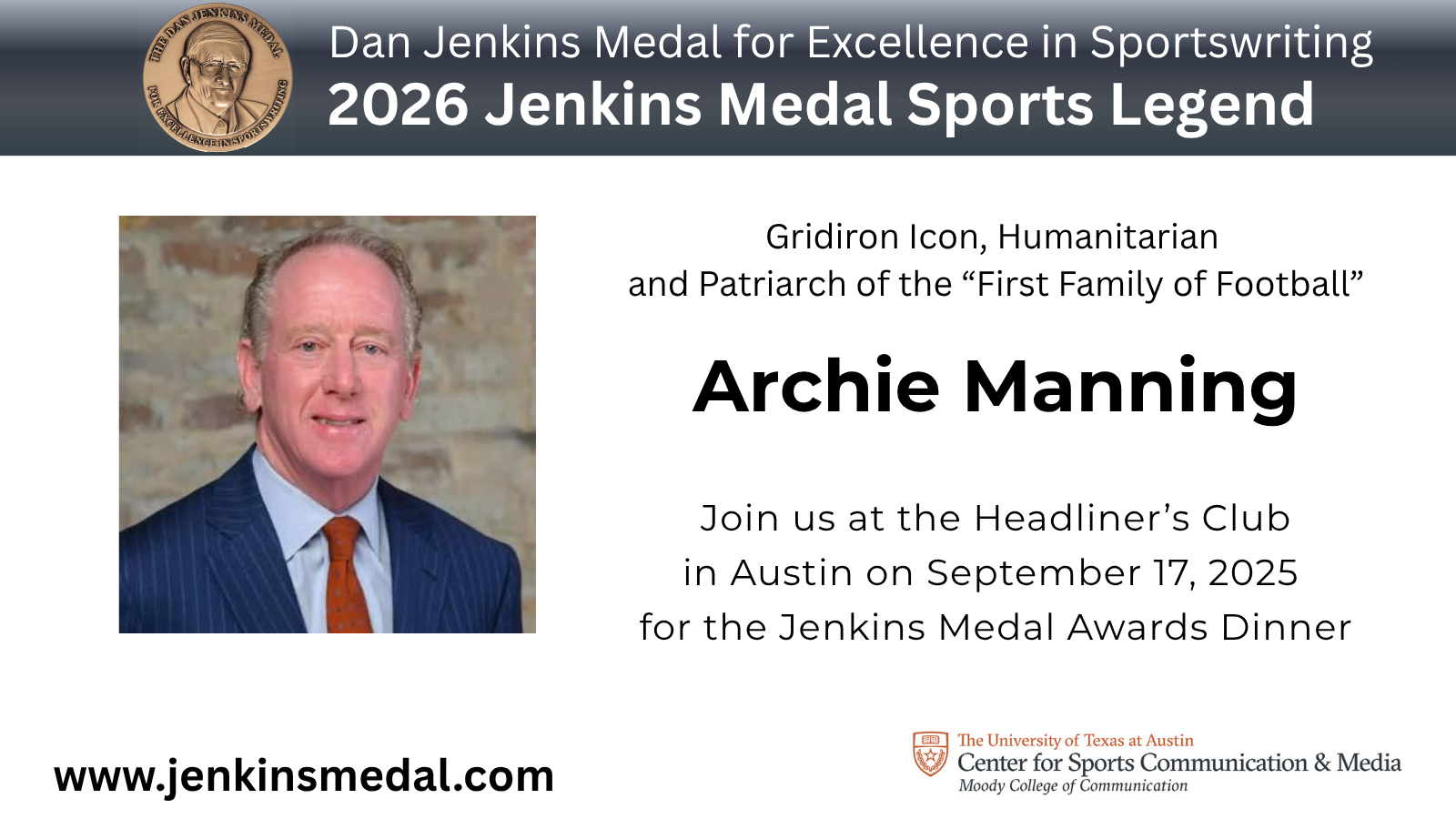 2026 sports legend arrchie manning