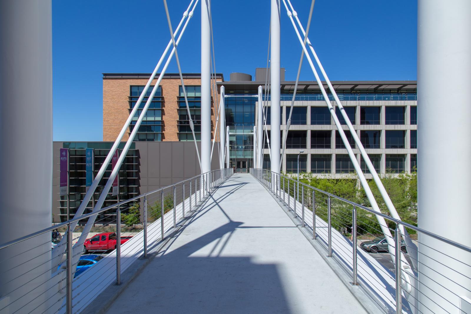 Photo of the Moody College bridge