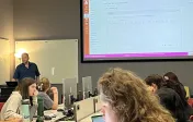 Korey Pereira conducting PBL temperature check in class