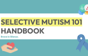 Screenshot of a PBL student's final learning product presentation titled: "Selective Mutism 101 Handbook. Brave in silence."