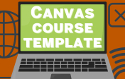 "CATE canvas course template" on a computer