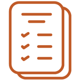 Checklist orange icon