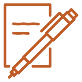 icon of pencil and paper