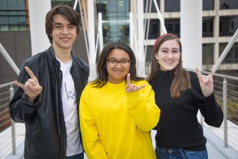 three students