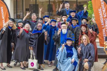 faculty at commencement