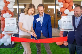 Moody College unveils major transformation of Walter Cronkite Plaza.