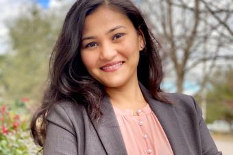 Headshot of Komal Gandhi, online education program manager for the CHC