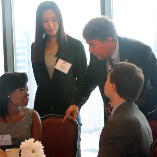 Young people being mentored