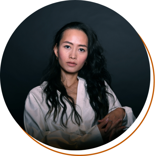 Nguyen Hang Luong Headshot Nguyen Hang Luong Headshot, waist up, white shirt, dark gray background
