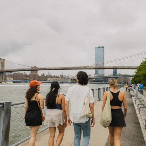 Students walking in NYC
