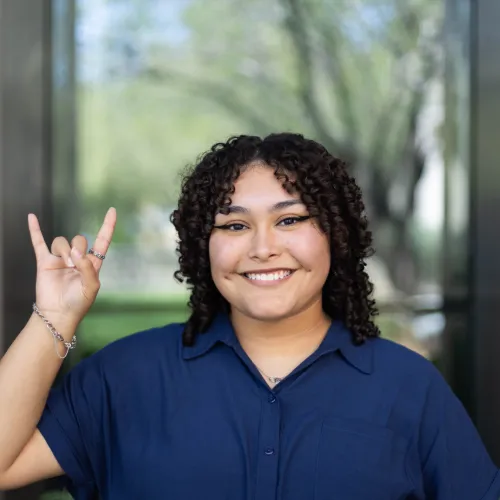 Photo of Honors Student Council Communications Co-Chair, Frankie Martinez.