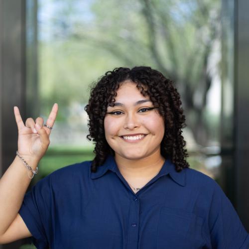 Photo of Honors Student Council Communications Co-Chair, Frankie Martinez.