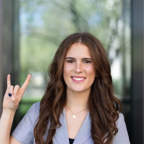 Photo of Honors Student Council Programming Chair, Kendall Klimek.