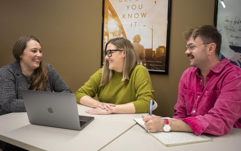 students at a computer